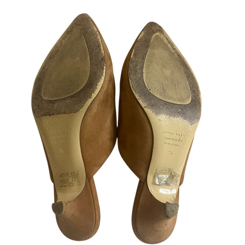 Jenni Kayne Brown Mules Suede Minimalist Design - Picture 5 of 16